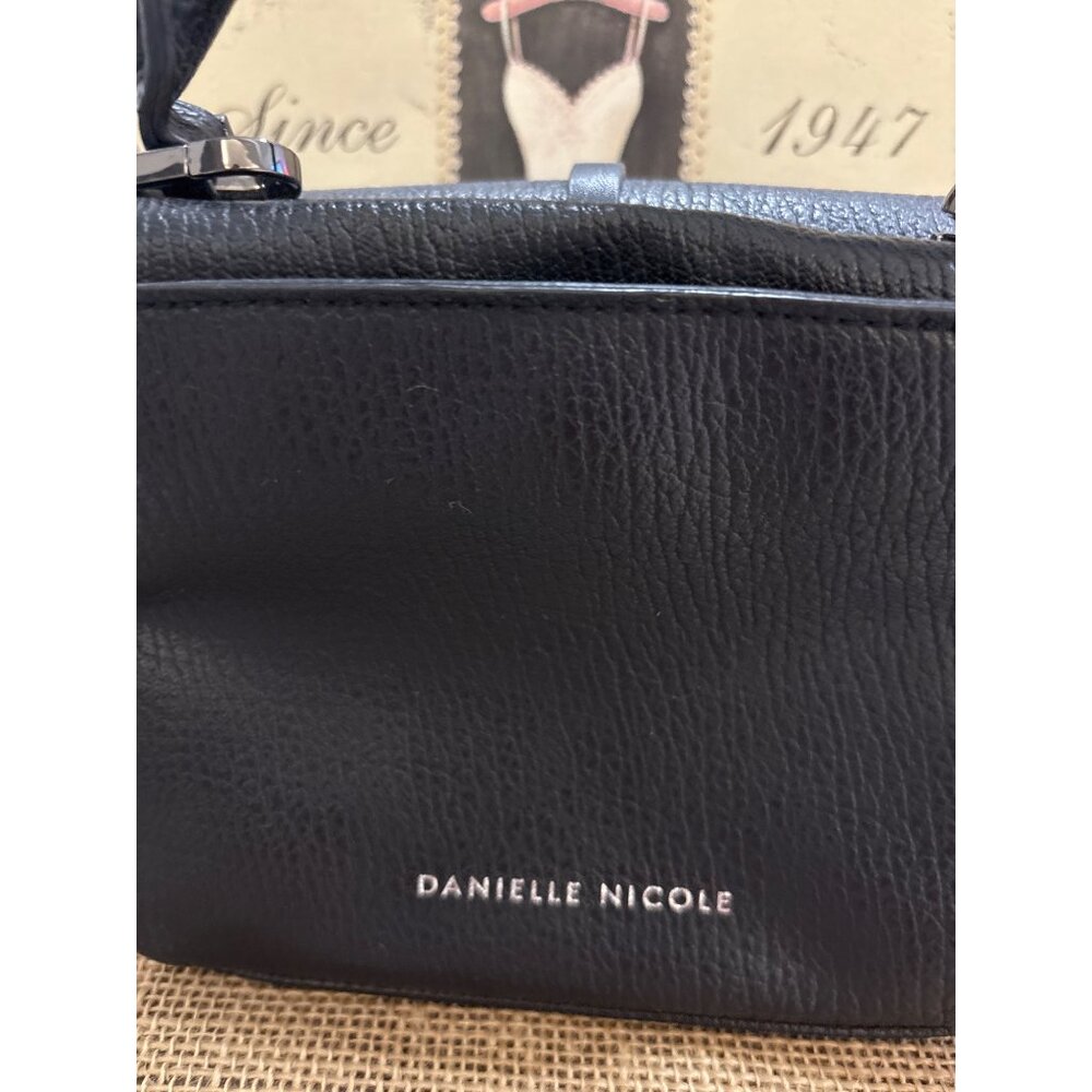 Danielle Nicole Black Faux Leather Small Studded … - image 4